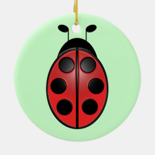 Ladybug Ceramic Ornament