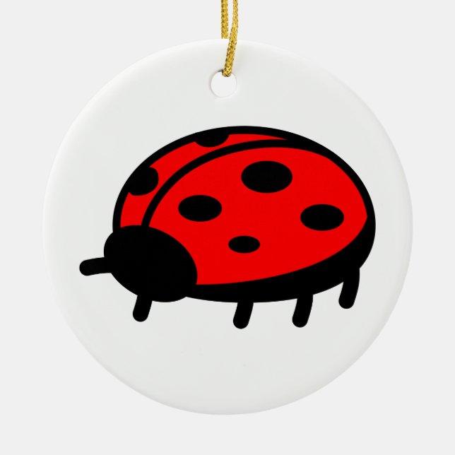 Ladybug Ceramic Ornament (Front)