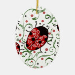 Ladybug Ceramic Ornament