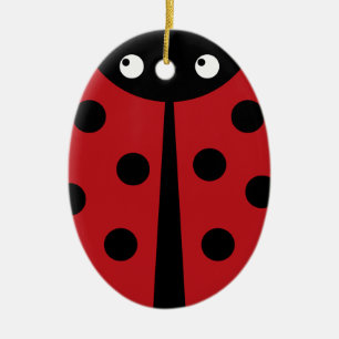 Ladybug Ceramic Ornament