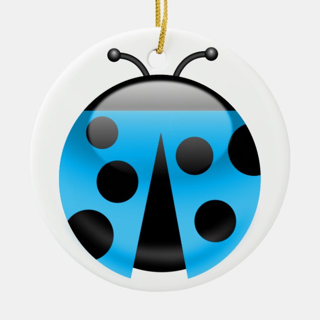LadyBug Ceramic Ornament (Front)