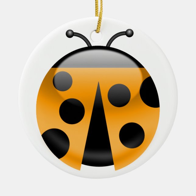 LadyBug Ceramic Ornament (Front)