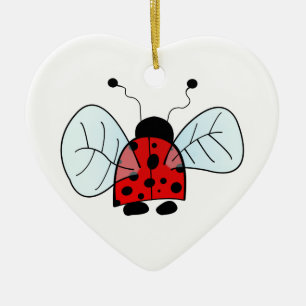 Ladybug ceramic ornament
