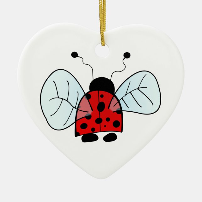 Ladybug  ceramic ornament (Front)