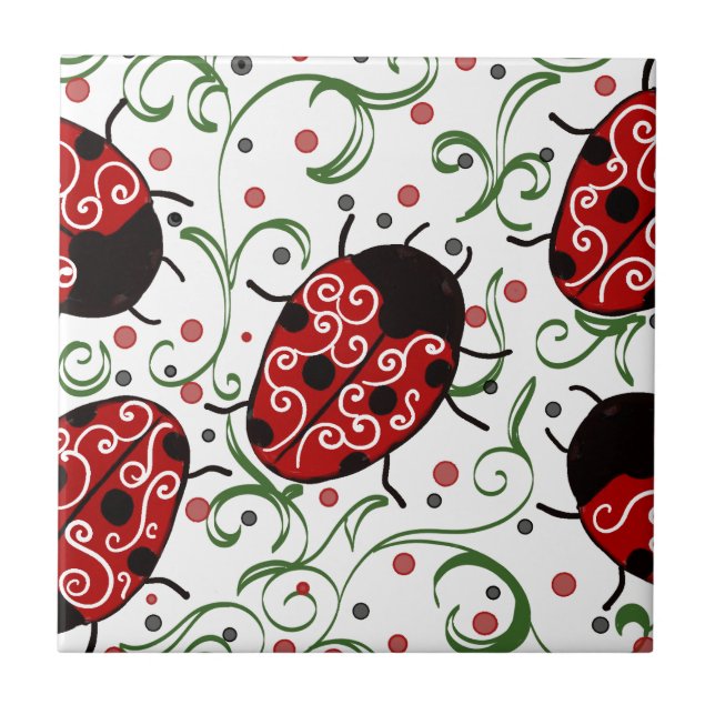 Ladybug Ceramic Tile (Front)