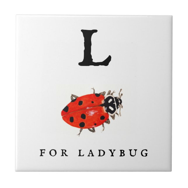 Ladybug  ceramic tile (Front)