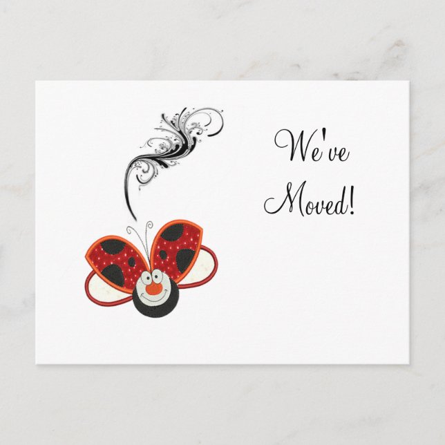 Ladybug Change of Address Cards (Front)