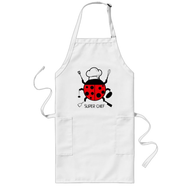Ladybug Chef Long Apron (Front)