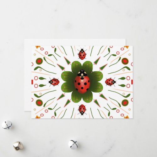 Ladybug Christmas Card