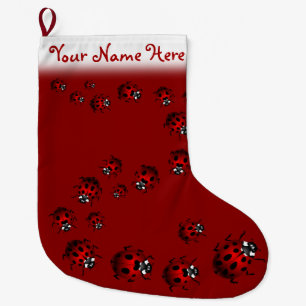Ladybug Christmas Stocking Personalized Ladybird