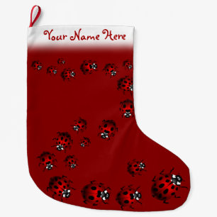 Ladybug Christmas Stocking Personalized Ladybird
