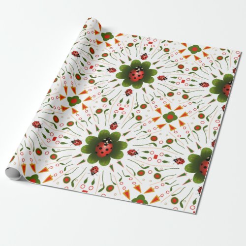 Ladybug Christmas Wrapping paper