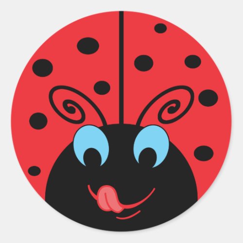 Ladybug Classic Round Sticker