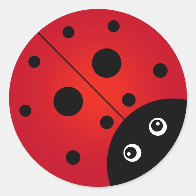 Ladybug Classic Round Sticker (Front)