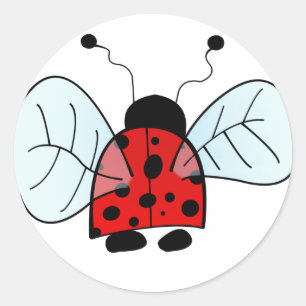 Ladybug Classic Round Sticker
