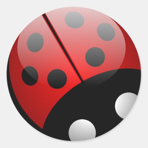 Ladybug Classic Round Sticker