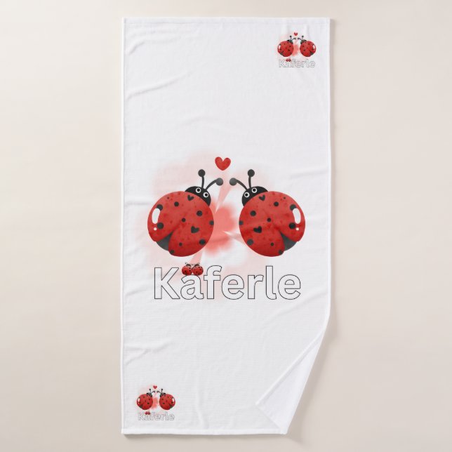 Ladybug Cup Bath Towel (Bath Towel)