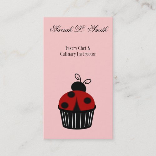 Ladybug Cupcake Business Card