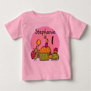 Ladybug Cupcake Customizable Birthday T-shirt