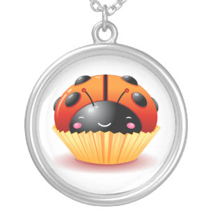 Ladybug Cupcake Necklace