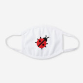 Ladybug Cute Kids Summer Cartoon White Cotton Face Mask (Front)