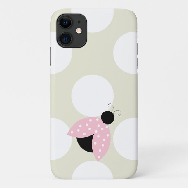 Ladybug, Cute Ladybug, Pink Ladybug, Ladybird Case-Mate iPhone Case (Back)