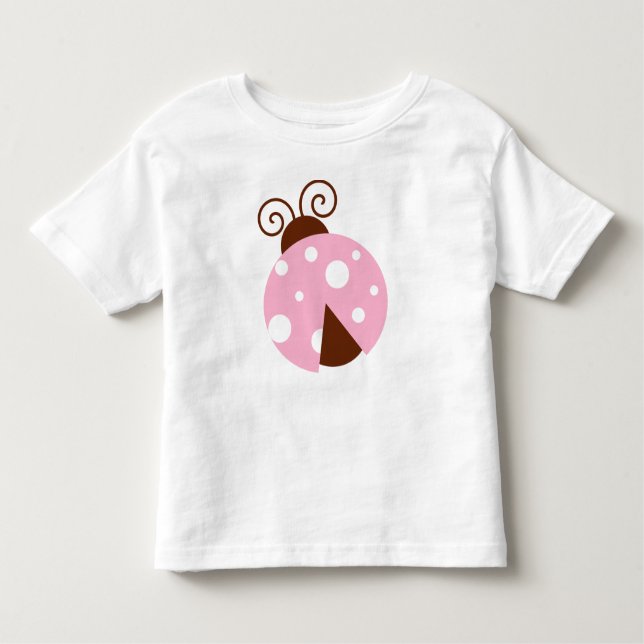 Ladybug, Cute Ladybug, Pink Ladybug, Ladybird Toddler T-shirt (Front)