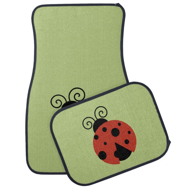 Ladybug, Cute Ladybug, Red Ladybug, Ladybird Car Mat (Set)