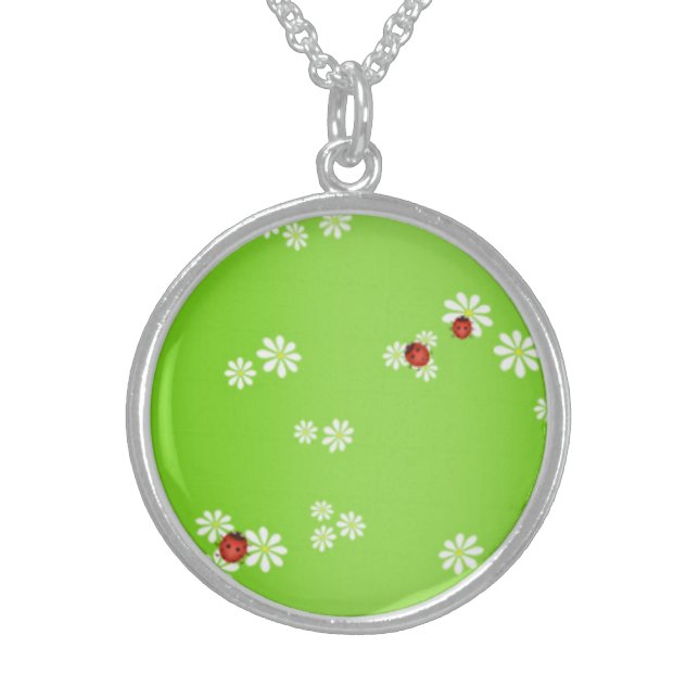 ladybug daisy jewelry necklace (Front)