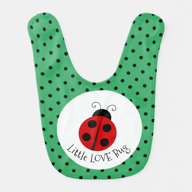 Ladybug Design Baby Bib (Front)