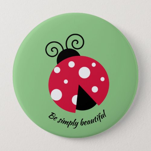 Ladybug Design Button