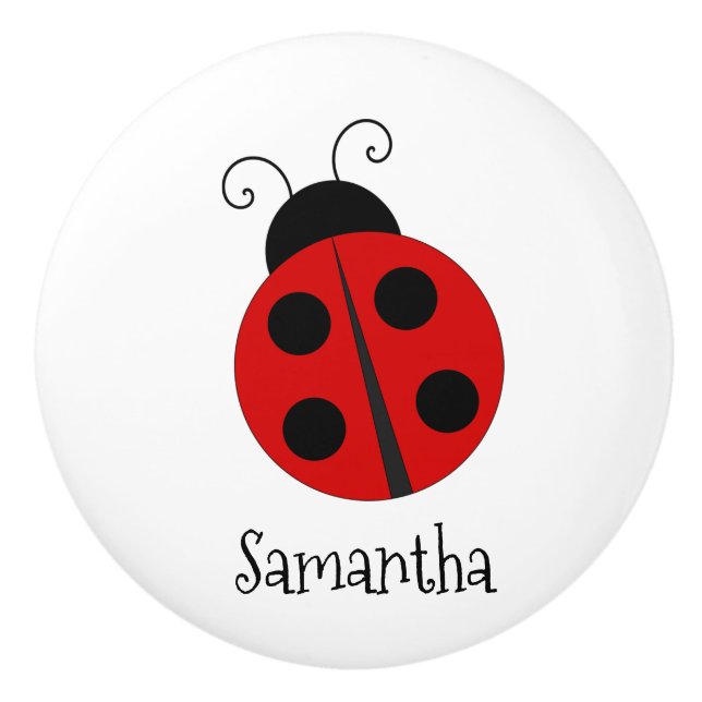 Ladybug Design  Ceramic Knob (Front)