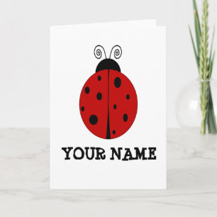 LADYBUG design customized with ANY NAME Card