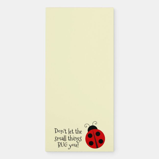 Ladybug Design Fridge Notepad