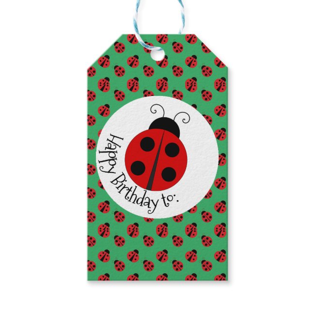 Ladybug Design Gift Tag