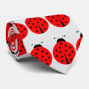 Ladybug Design Neck Tie