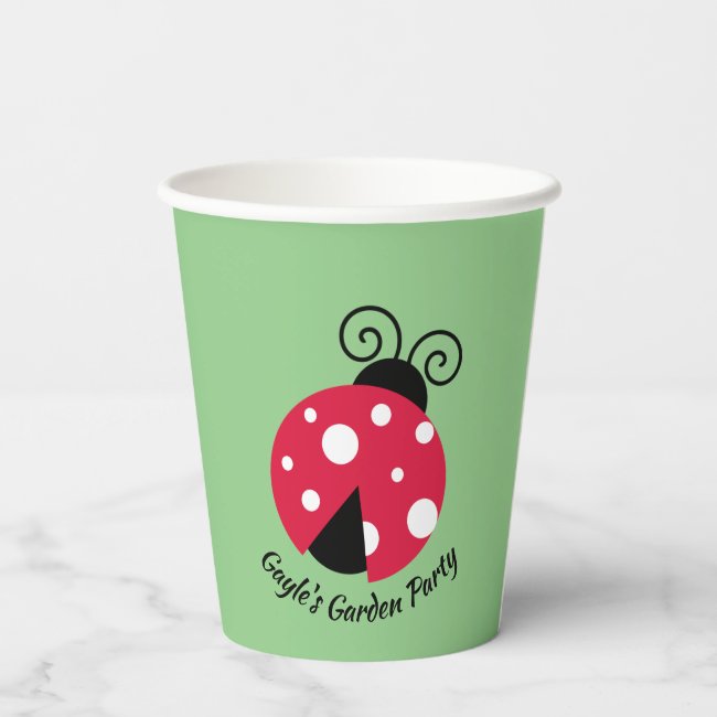 Ladybug Design Paper Cups