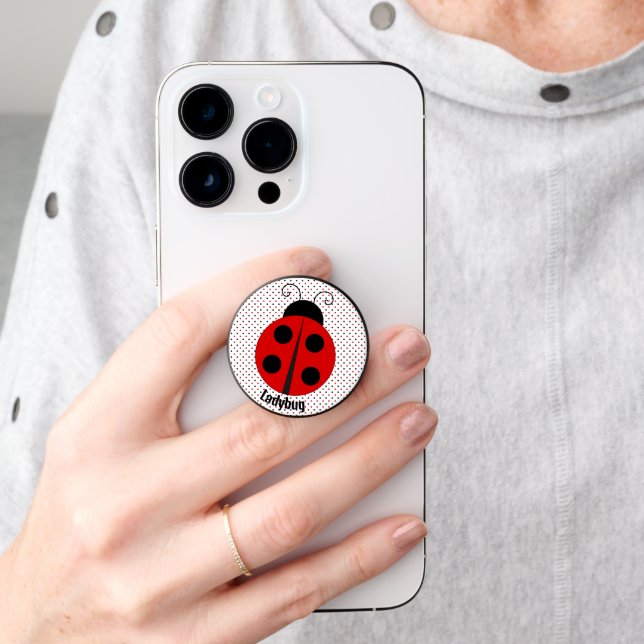 Ladybug Design Smartphone PopSocket (Hand)