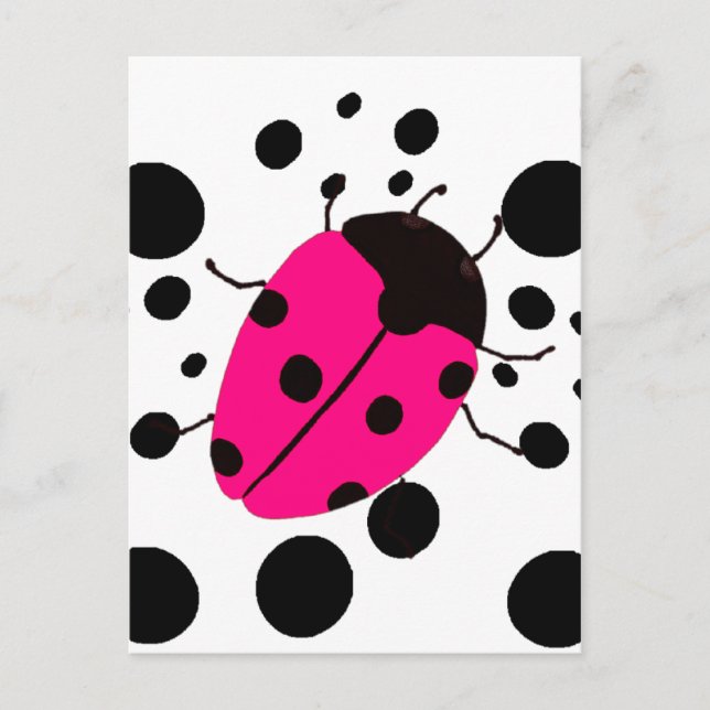 Ladybug Dots Postcard (Front)