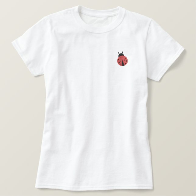 Ladybug Embroidered Shirt (Design Front)