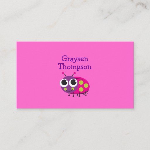 Customizable Ladybug Enclosure Card Business Card