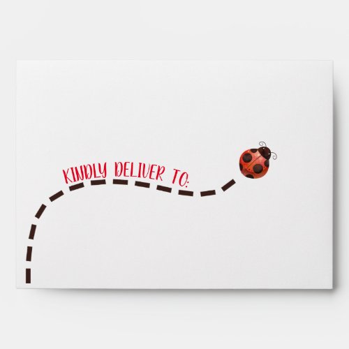 Ladybug Envelope for Birthday Party or Baby Shower