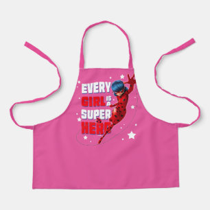 Ladybug Every Girl is a Super Hero Apron