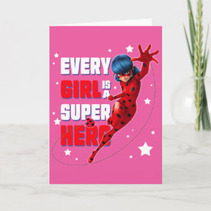 Ladybug Every Girl is a Super Hero Card