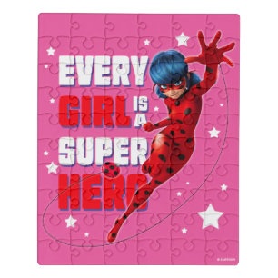 Ladybug Every Girl is a Super Hero Jigsaw Puzzle