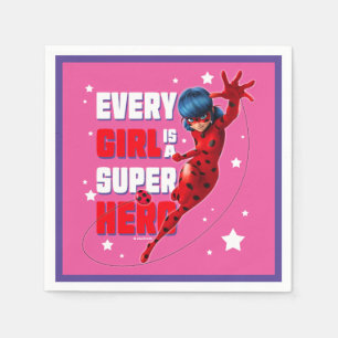 Ladybug Every Girl is a Super Hero Napkins