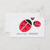 ladybug family calling card (Front/Back)