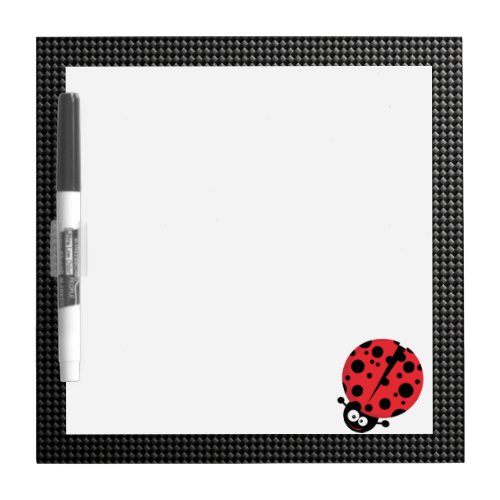 Ladybug Faux Carbon Fiber Dry_Erase Board