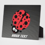Ladybug; Faux Carbon Fiber Plaque at Zazzle