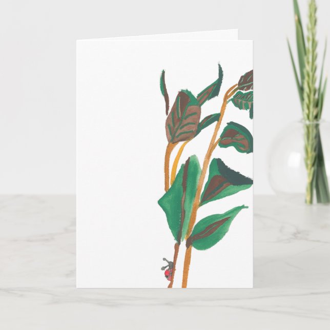 Ladybug Fern Card (Front)